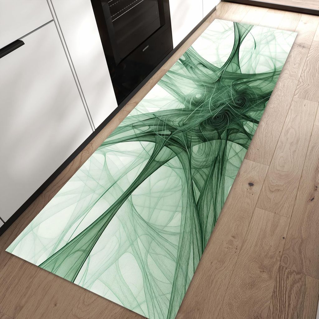 Küchenteppich 80x250cm rutschfest & abwischbar PVC Läufer - Strukturen von Abstrakte