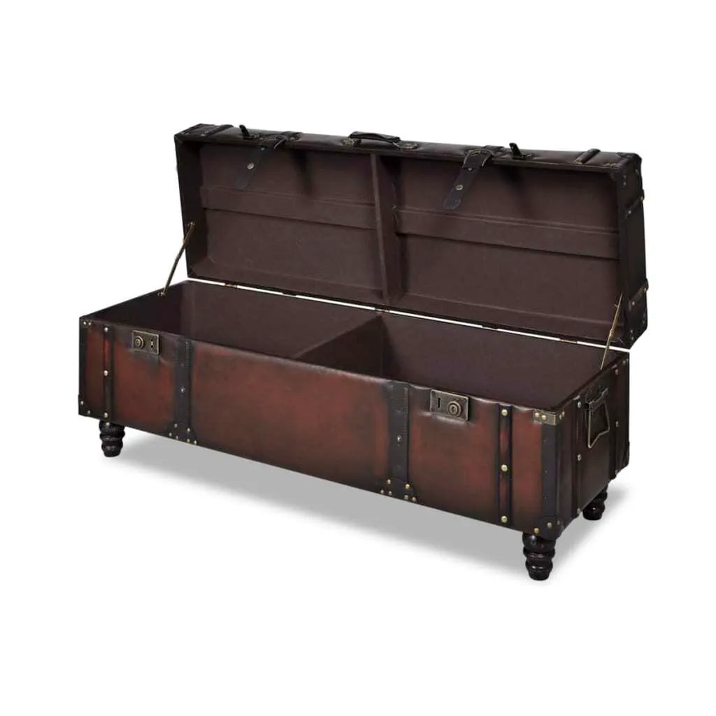 Solution de rangement gain de place : set 3 coffres-sièges marron chic - 5