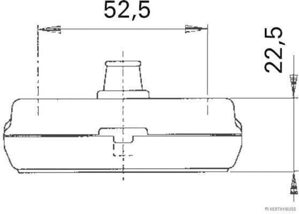 HERTH+BUSS ELPARTS Begrenzungsleuchte 82710295 74mm 45mm 22,5mm