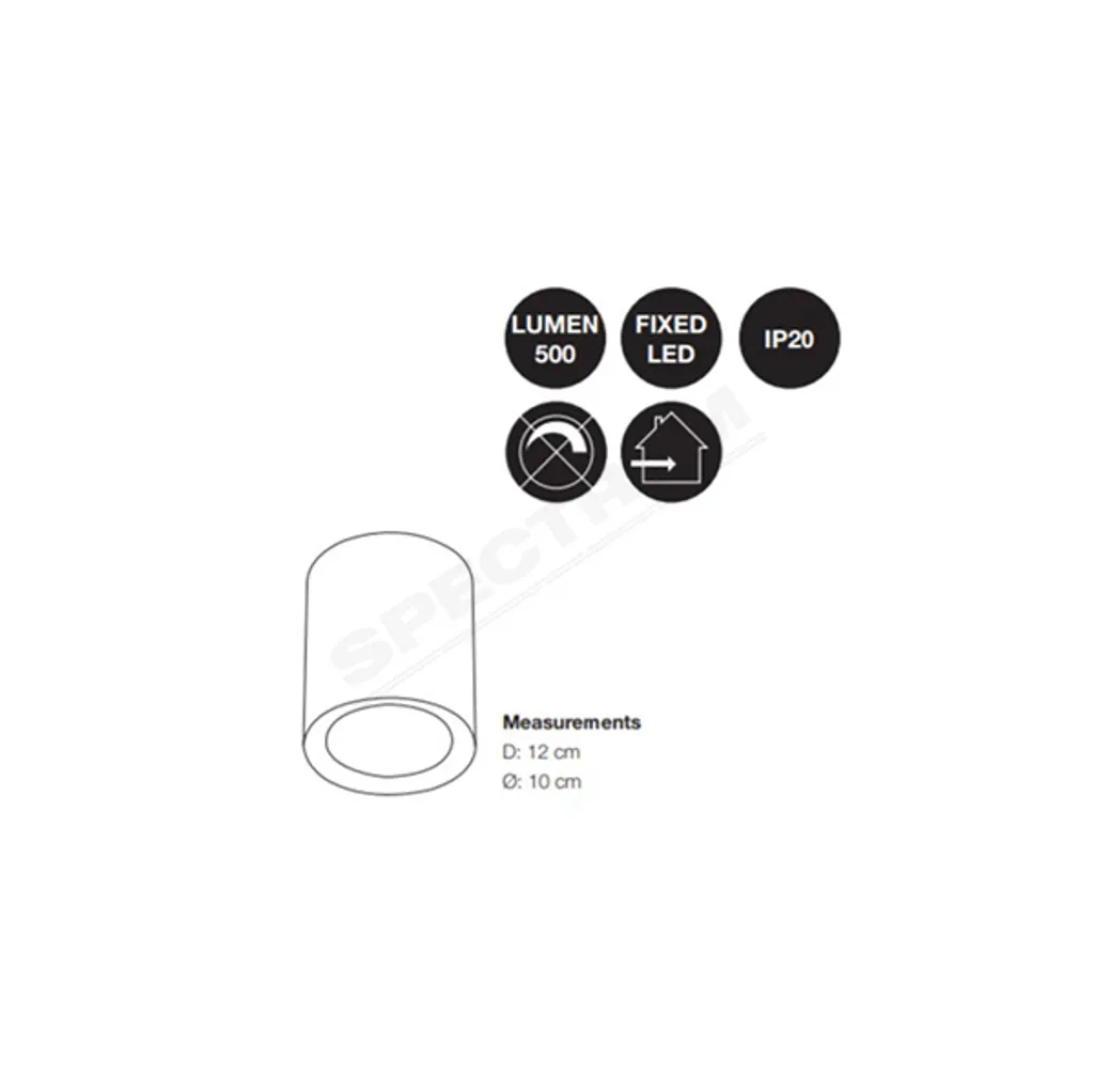 Spot LED Fallon Long Moodmaker Dimmer Design Blanc Argenté de 110cm - 20