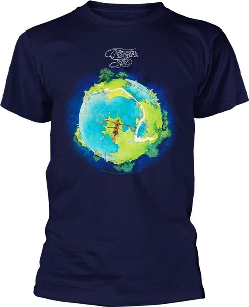 Yes - "Fragile" T-Shirt für Herren/Damen Uni RO7400 (XXL) (Marineblau)