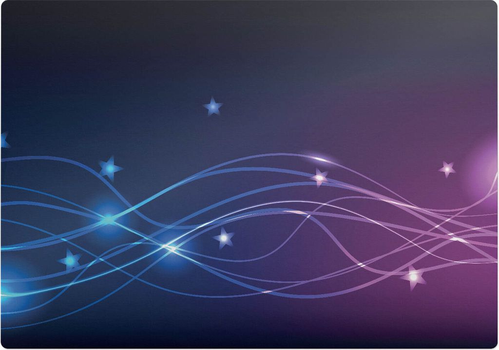 Wellen Und Sterne In Der Nacht – Bodenschutzmatte – Rutschfest – Schutzmatte für Büro – Vinylmatte – Stuhlunterlage –100 x 70 cm