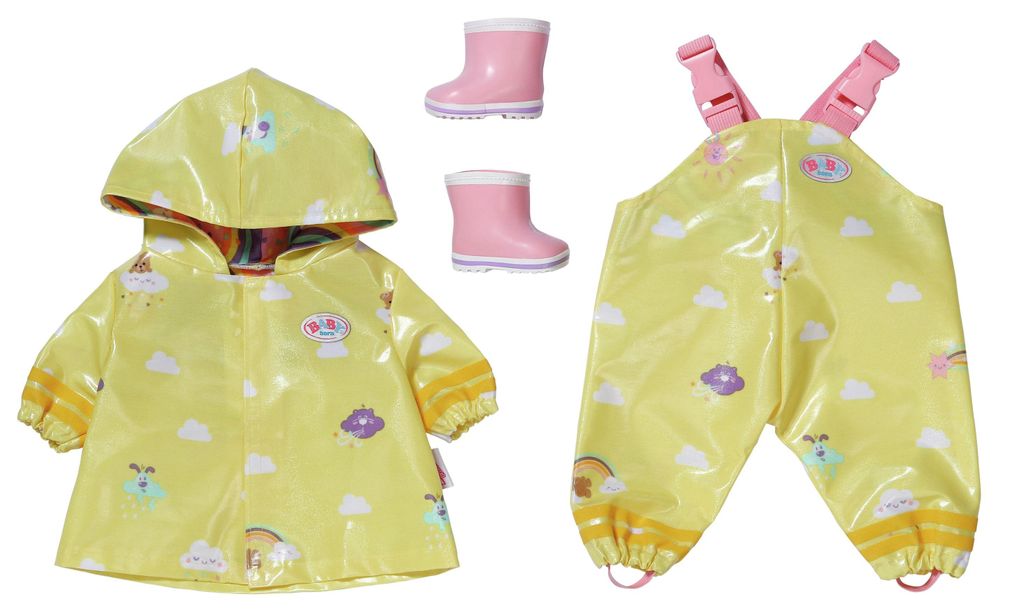 BABY born® Deluxe Regen Outfit 43cm (gelb/pink) Produktbild 