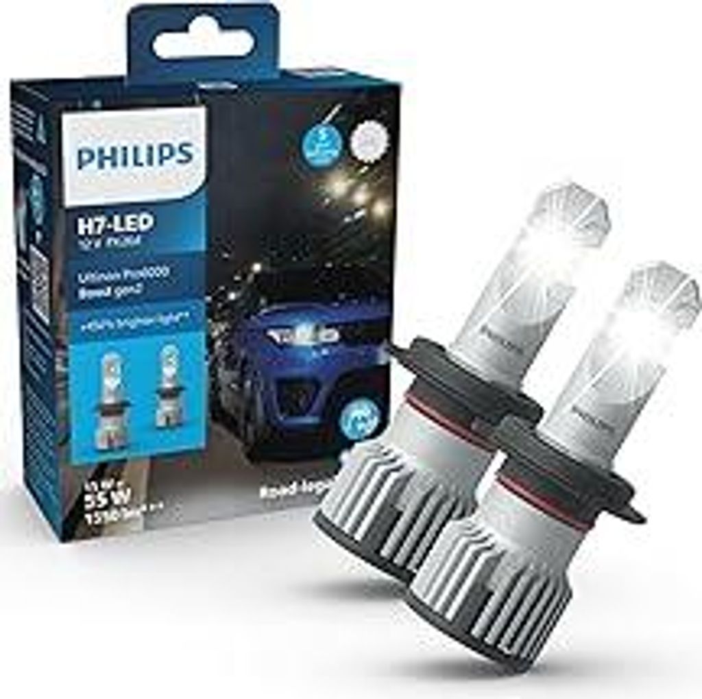 Philips Ultinon Pro6000 Boost gen2 H7-LED, Scheinwerferlampe mit Straßenzulassung*, +450% helleres Licht**