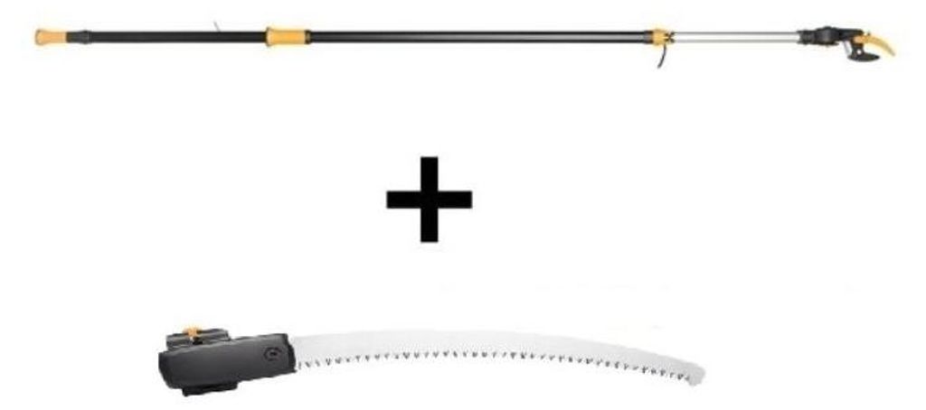 Fiskars Schneidgiraffe UPX86 und Adapter Baumsäge Produktbild 