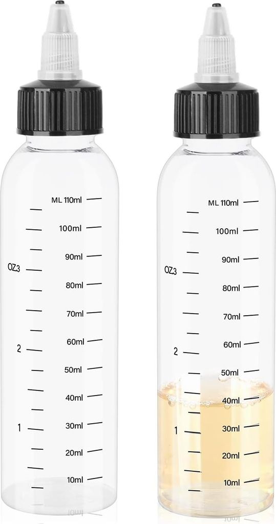 2 Stück Quetschflasche 250ml Squeeze Flasche mit Skala klare Ölspender Flaschen mit Spitzenkappe Mehrzweck Plastikflasche für flüssige Gewürze...