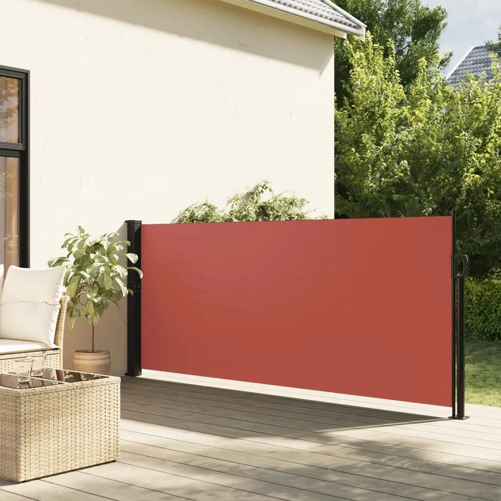 Tenda Frangivento Laterale 120x600 Estensibile - Telaio Acciaio Rosso