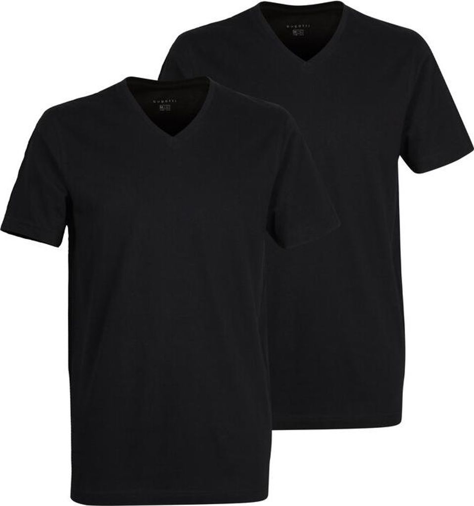 bugatti V-Shirt Bari 4er Pack 930 black dark solid 56