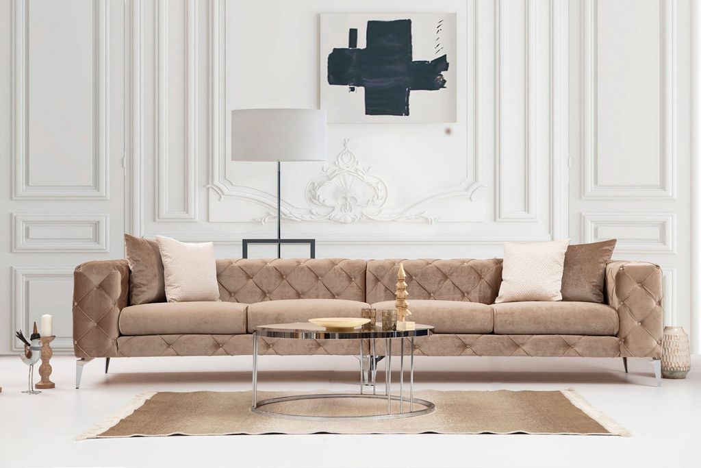 Hanah Home, Como - Dark Cream, Canapés classiques, Canapé 4 Image du produit 