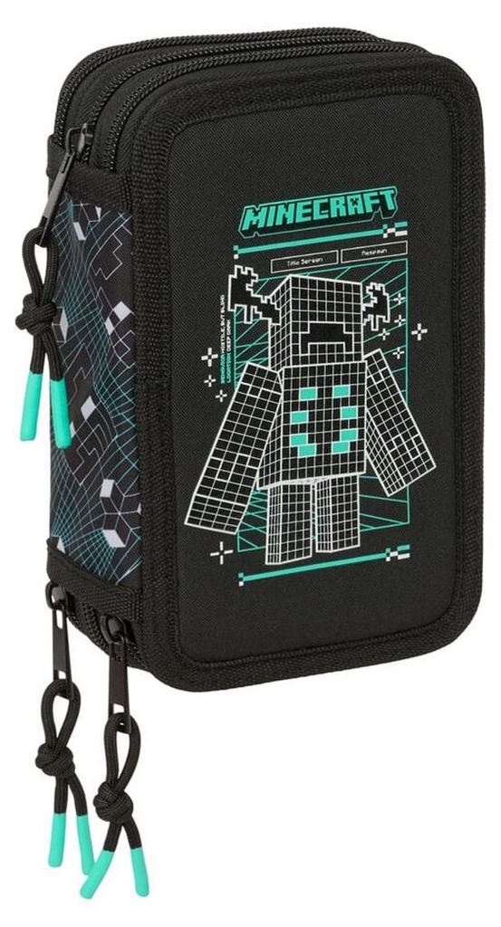 Etui Safta Triple Minecraft, czarne, przeznaczone do Zdjęcie produktu 