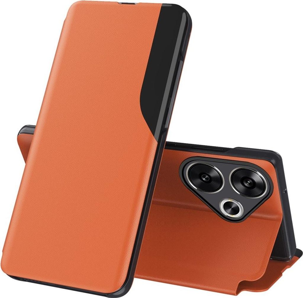 Hülle für Xiaomi Poco F6 - Phonesta Smart View Side Book Klapphülle - Orange