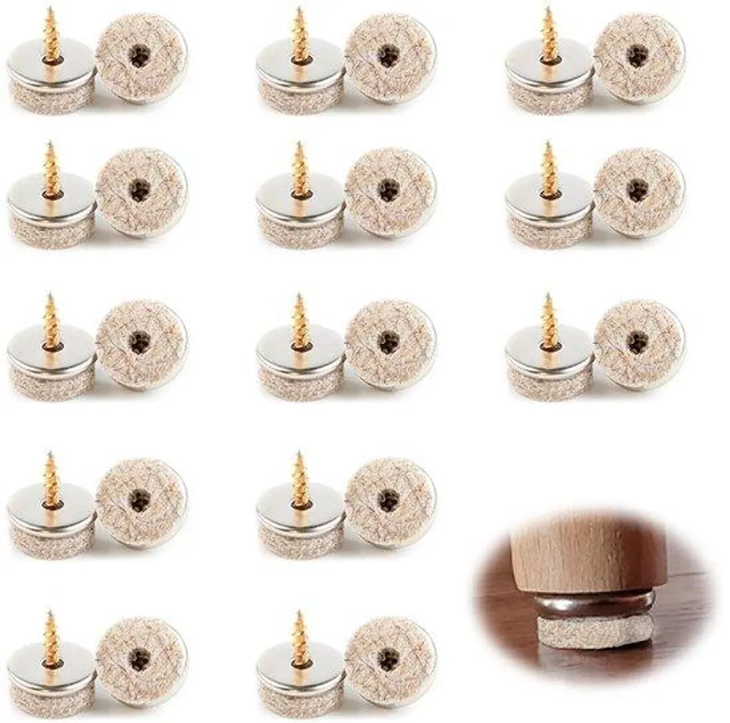 Patins de protection de 28 mm pour meubles et sols durs - Lot de 40