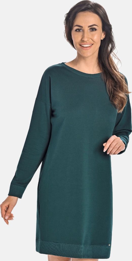 Teyli Langärmeliges Baumwollkleid Paula Female 216105 grün M