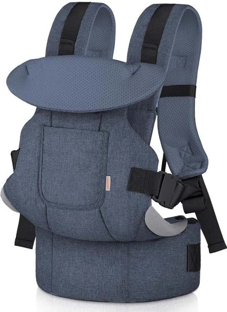 Porte-bébé évolutif 0-36 mois bleu avec portage face au parent simple