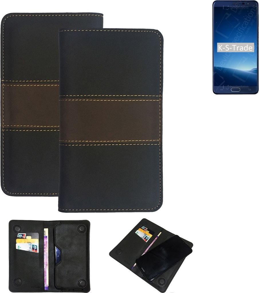 K-S-Trade Handy Hülle kompatibel mit Cubot A5 Schutz Hülle Walletcase Bookstyle Tasche Schutz Case Handytasche Wallet Cover Kunstleder Snapcase