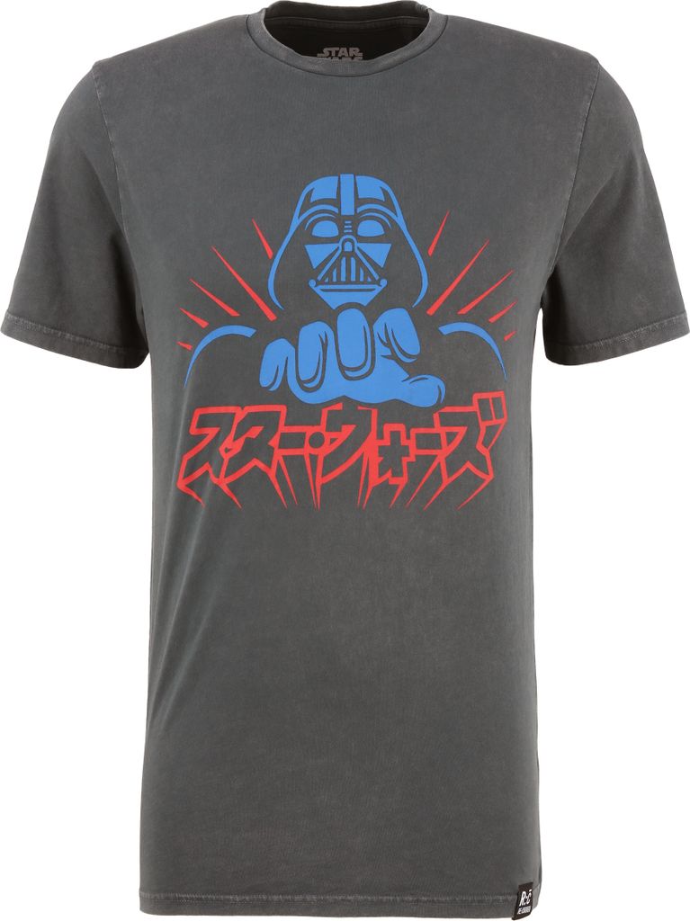 Recovered T-Shirt Star Wars Vader Japanese mit coolem Darth Vader-Print Grey XXL