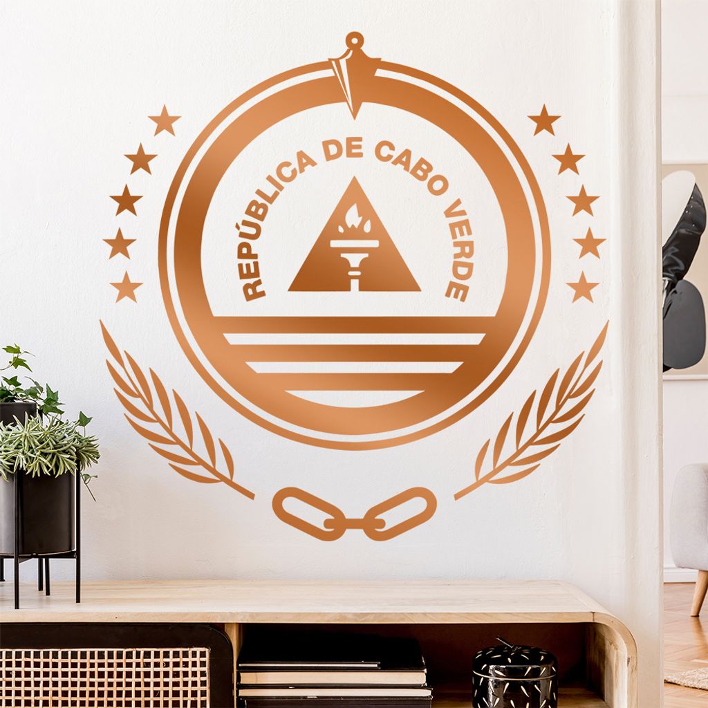 Kap Verde Wappen Wandtattoo Wandaufkleber Wall Sticker - Dekoration, Küche, Wohnzimmer, Schlafzimmer, Badezimmer