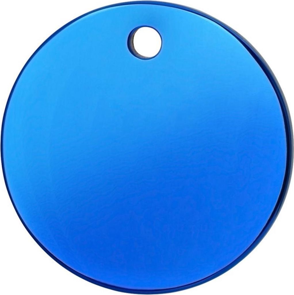 RedDingo Titan beschichtete Hundemarke mit individueller Gravur Kreis dunkelblau