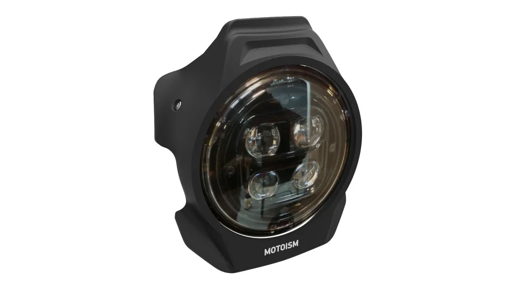 Masque de phare Nightcrawler MOTOISM pour Honda CL250 et CL500 Noir