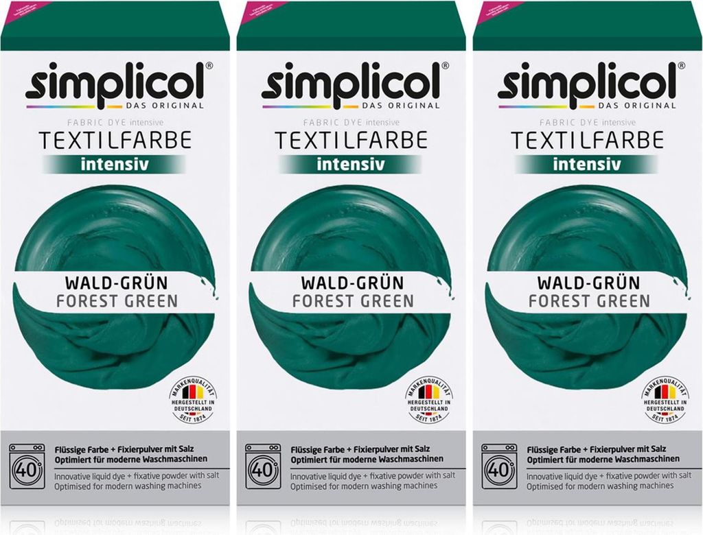 Simplicol Textilfarbe intensiv Wald-Grün 150g Produktbild 