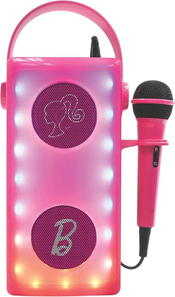 Enceinte Bluetooth Barbie lumineuse avec micro filaire inclus Rose - 8