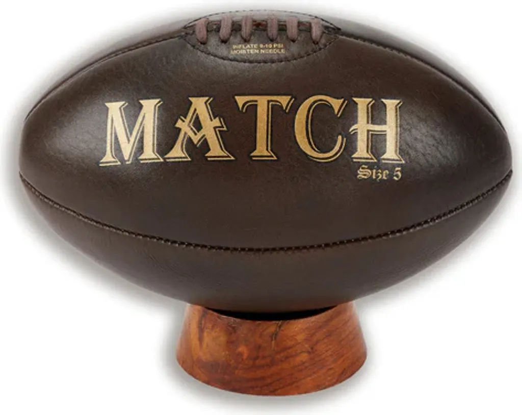 Ballon de rugby vintage pour décoration de bureau avec support inclus