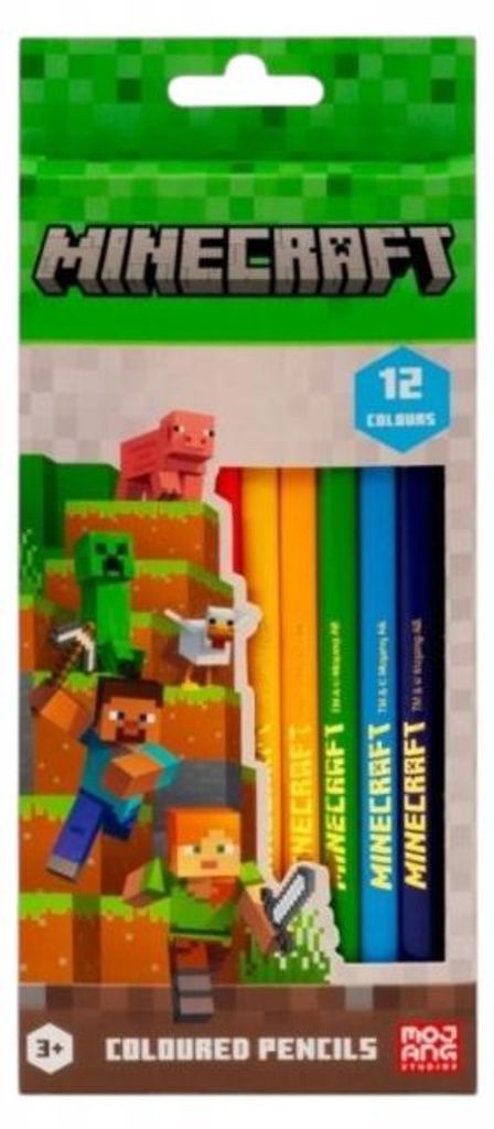 Dreieckige Buntstifte, 12 Farben, Minecraft Astra Produktbild 