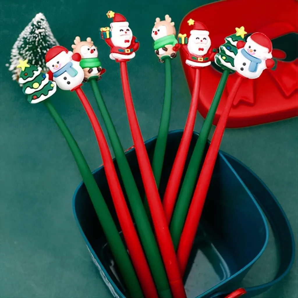 Stylo gel créatif boules de Noël animaux, écriture fluide et précise