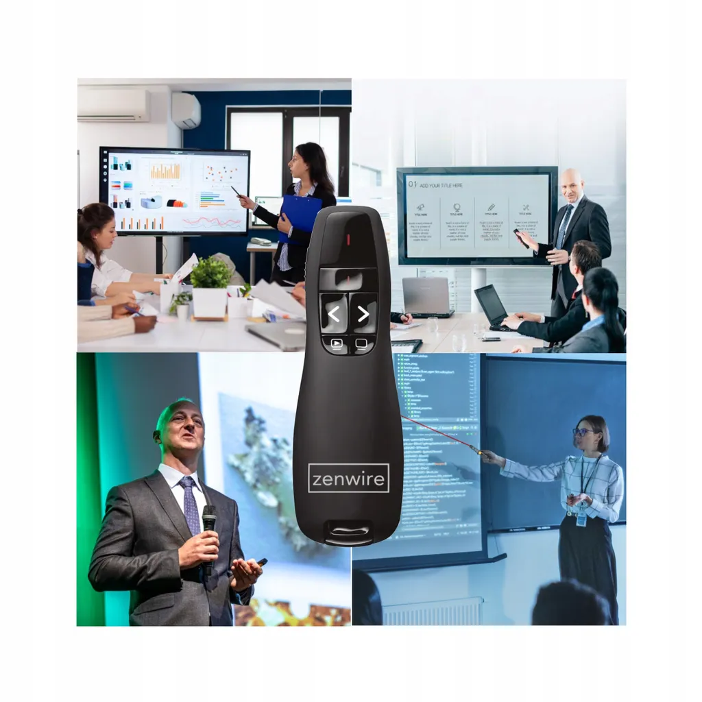 Pointeur laser sans fil noir avec télécommande USB plug and play - 2