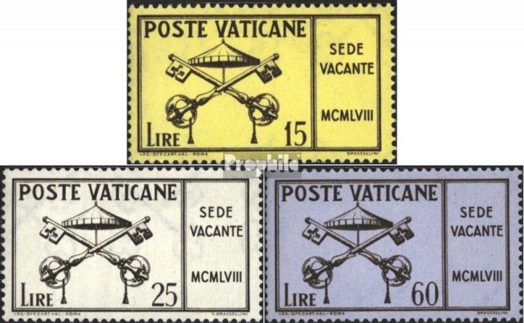 Briefmarken Vatikanstadt 1958 Mi 300-302 (kompl.Ausg.) postfrisch Papst Pius XII.