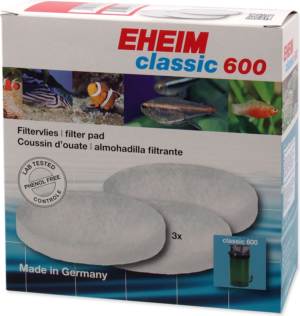 Filtračná náplň Eheim Classic 600 pre 2217, 3 ks
