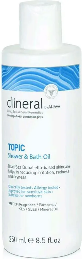 AHAVA Clineral TOPIC Huile de douche et de bain 250ml Peaux Atopiques