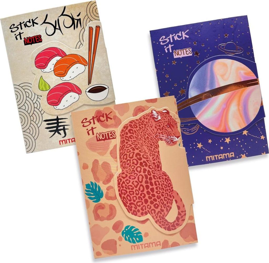 Haftnotizen "Universum", Set, verschiedene Größen und Farben, MITAMA 62979-90179