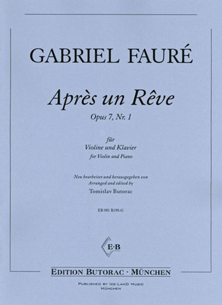 Après un reve op.7,1 für Violine und Klavier