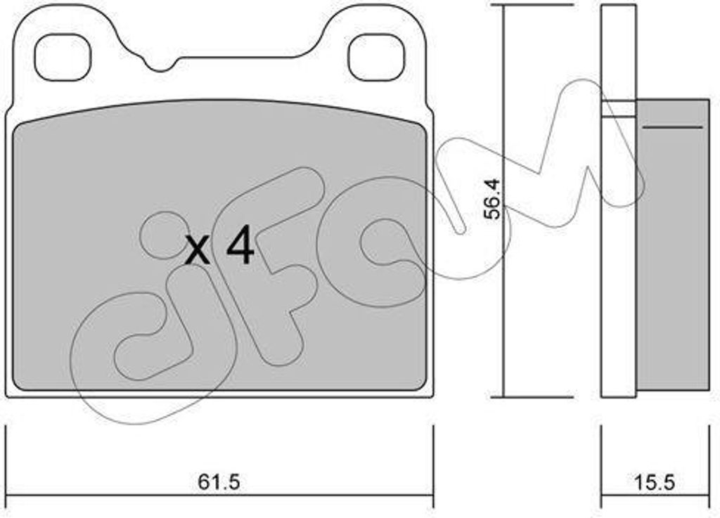 CIFAM Bremsbeläge Satz Hinten Bremsklötze für VOLVO V70 I (875, 876) 822-200-0