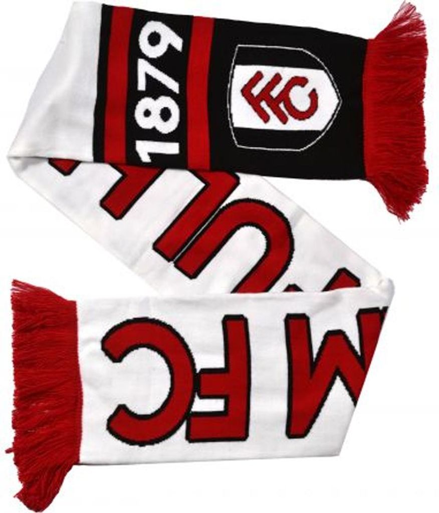 Fulham FC - "Nero" Schal BS6353 (Einheitsgröße) (Weiß/Rot/Schwarz)