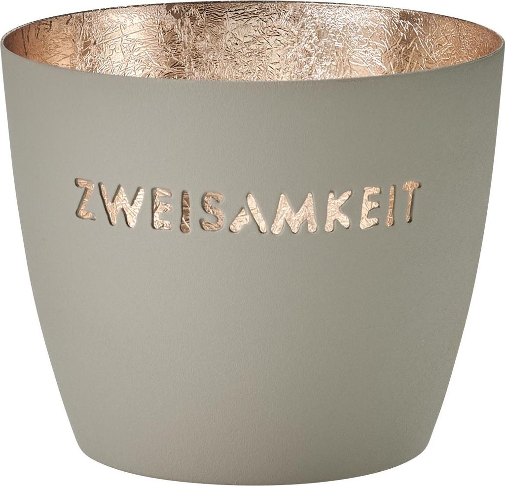 Gift Company Windlicht Madras Zweisamkeit M, Teelichthalter, Kerzenhalter, Eisen, Flannel, Gold, 8.5 cm, 1063704030