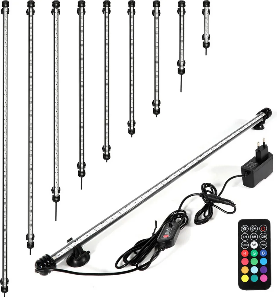 Jopassy LED Acquario 73cm IP67 - Luce Subacquea Dimmerabile con Timer