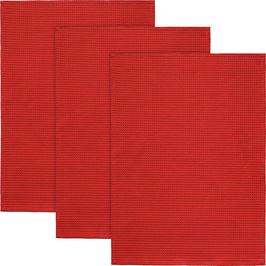 Erwin Müller Geschirrtuch 3er-Pack rot 50x70 cm Produktbild 