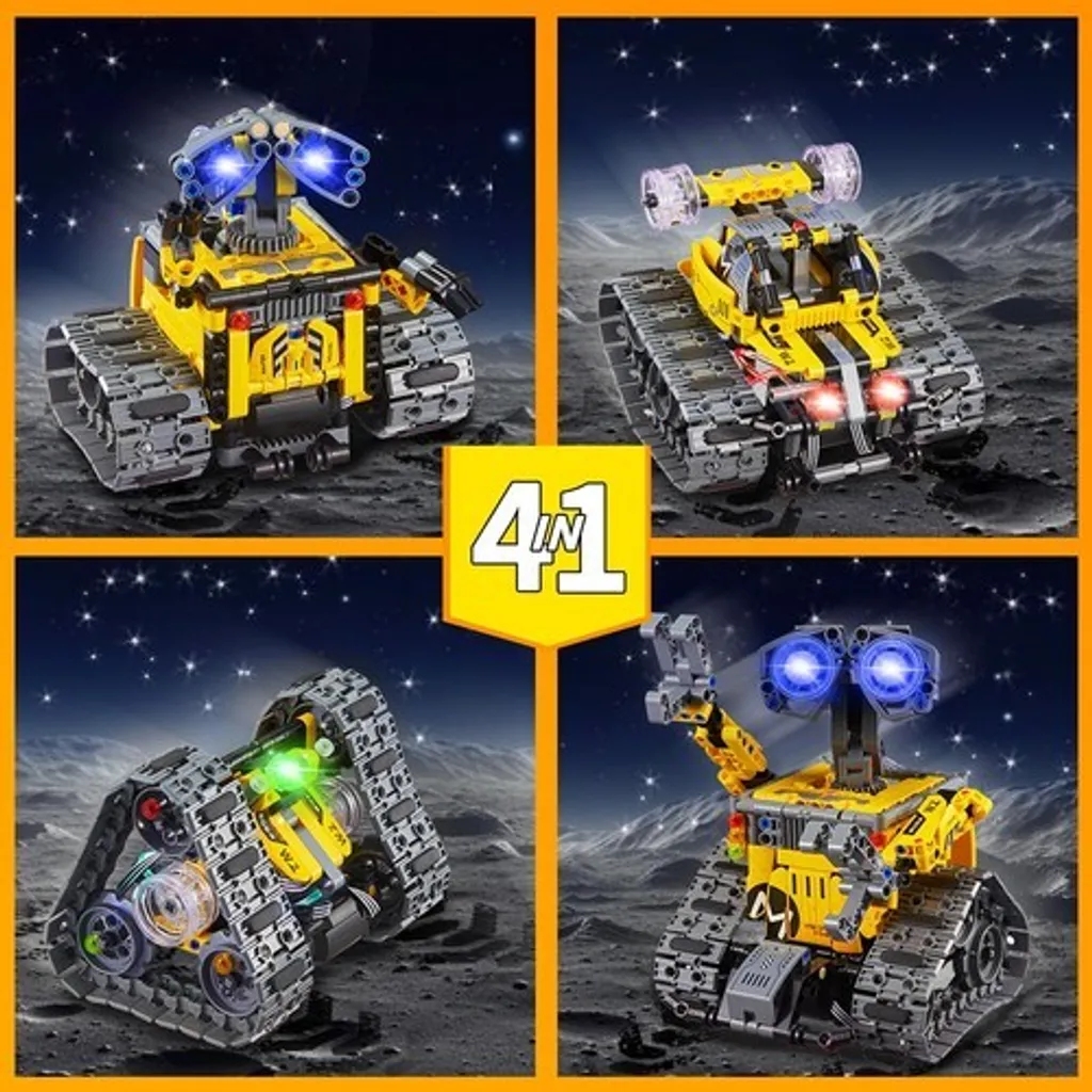 Robot Télécommandé 5 en 1 Programmable par App, Jeu STEM pour Enfants
