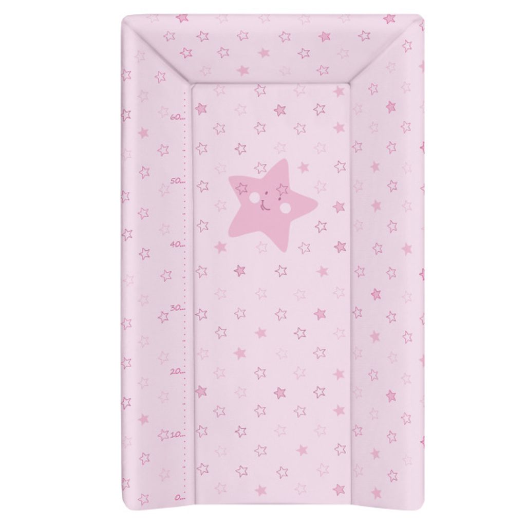 Ceba Baby Weiche Wickelauflage 80 cm dreieckig - Sterne rosa