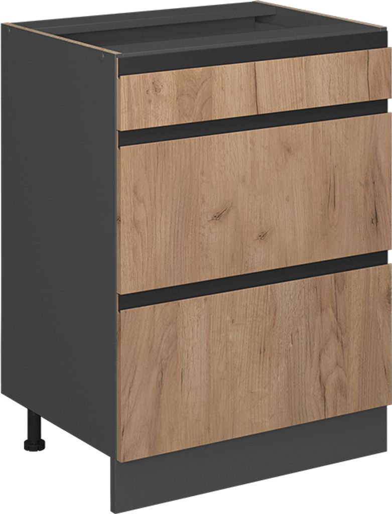 Mobiletto base per cucina Vicco R-Line Quercia dorata 60 cm Immagine del prodotto 