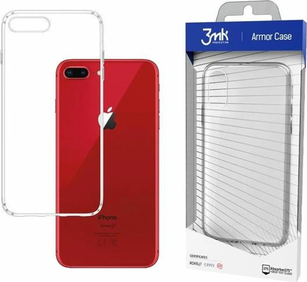 Cover iPhone 8 Plus 3mk Armor Case Trasparente All-Safe 3.0
