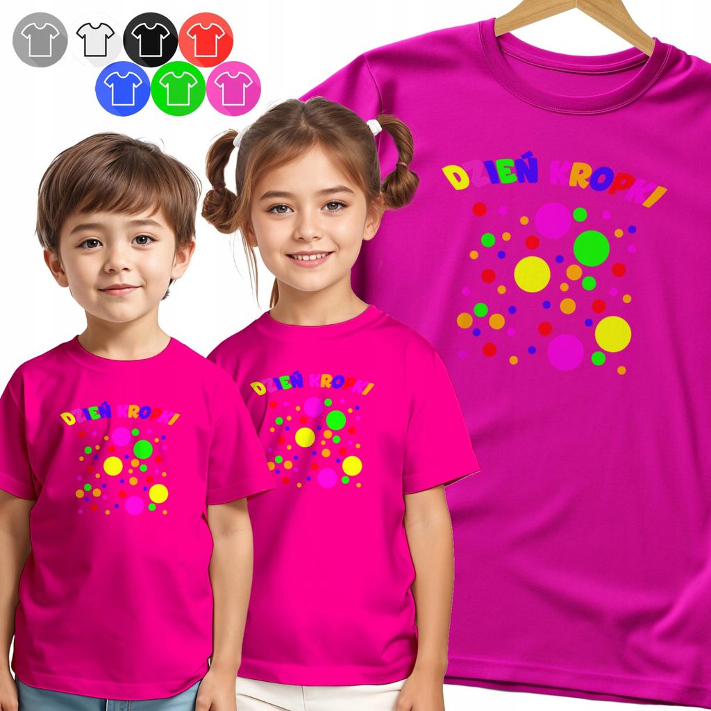 Kinder-T-Shirt - Tagsüber Bunte Punktemuster - 146 L