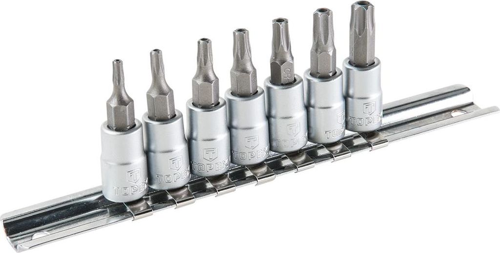 Torx-Bits auf 35 mm Stecknuss, 7er-Set