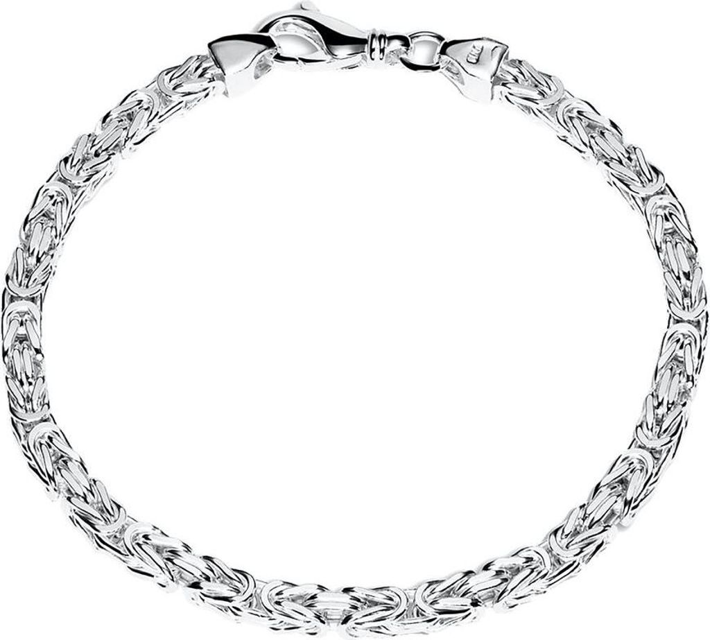 JEWLIX 4,5 mm Armband Königsketten Design 925er Silber Produktbild 