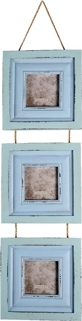 Ramka na zdjęcia Clayre & Eef 7x7 cm niebieska MDF Zdjęcie produktu 
