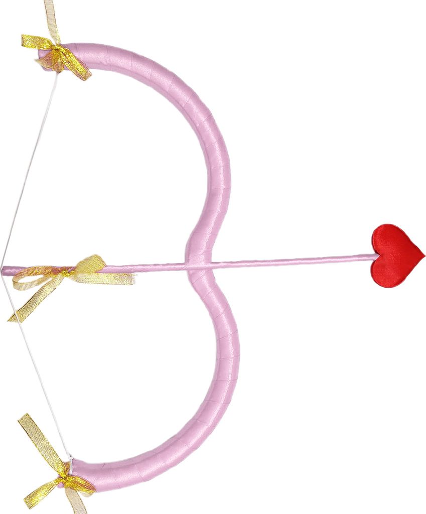 Amor Pfeil und Bogen Requisite Herzform Bogen Dekor Valentinstag Fotografie Filmen Bühnenkostüm Performance Requisite Rosa
