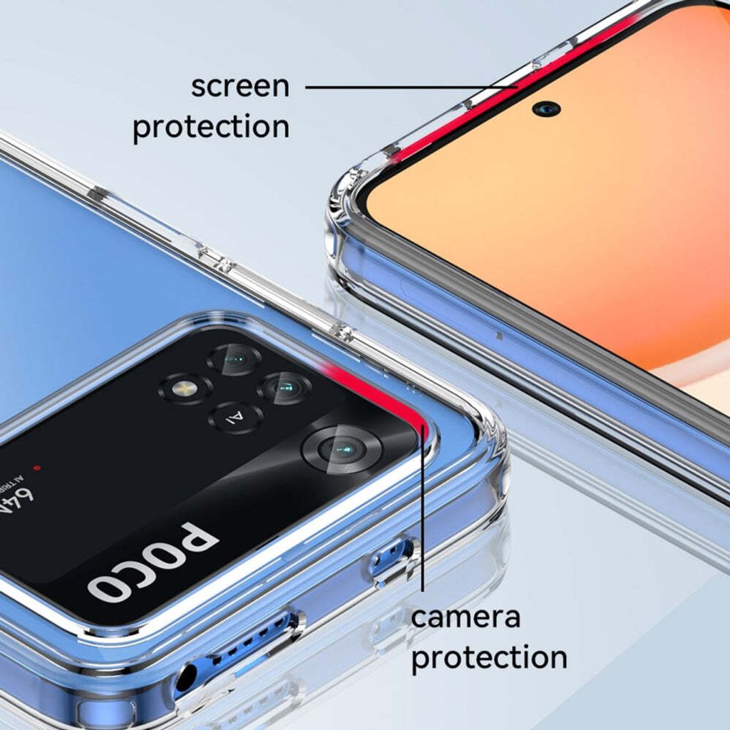 USTIYA Handyhülle Für Xiaomi Poco F4 GT – TPU, Transparent, 4-Ecken-Schutz