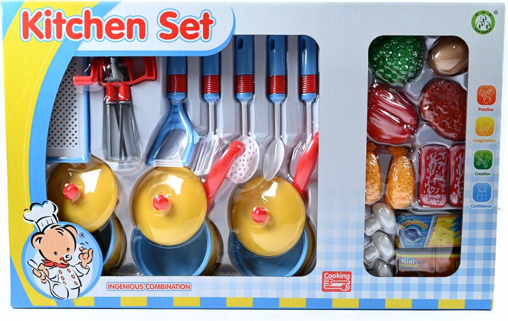 Küchenzubehör Spielgeschirr Set für Kinder mit Produktbild 